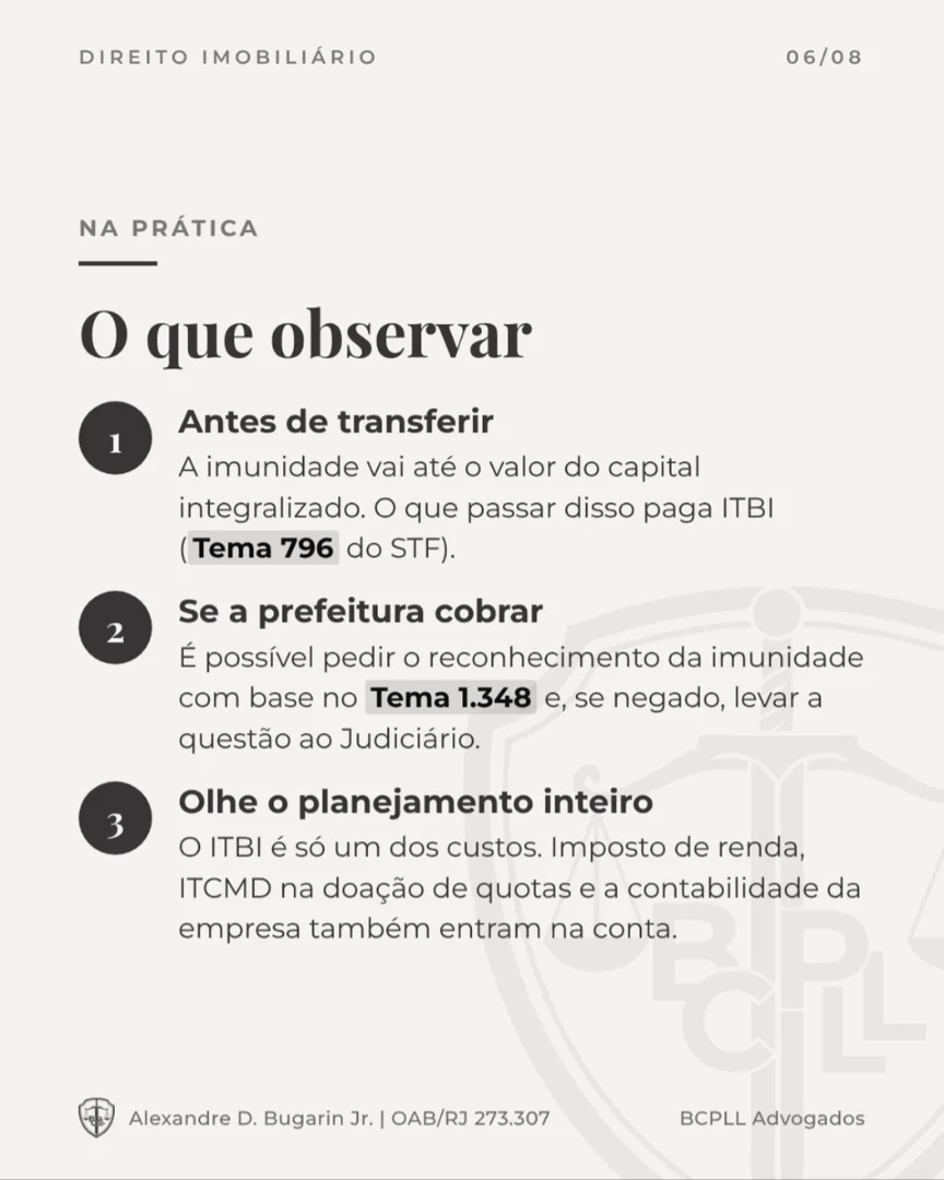 O que observar na prática